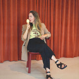 Messina x By Billie hemp/cotton tee - Pistachio/chocolate