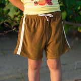 Mini Terry Towelling Shorts - Army Green