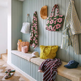 Butter Blue Seersucker Quilted Bag