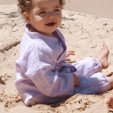 Muslin Kimono Romper - Lavender