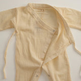 Muslin Kimono Romper - Milk