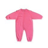 Organic Knit Zipper Starsuit - Bright Sorbet