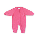 Organic Knit Zipper Starsuit - Bright Sorbet