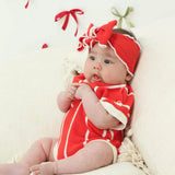 *Pre-Order* Retro Stripe Cotton Romper | Winterberry