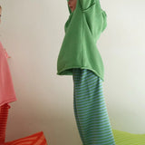 Rolly Knit Pants |Apple Stripe