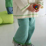 Rolly Knit Pants |Apple Stripe