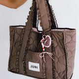 The Everything Bag - Cocoa Pinstripe