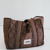 The Everything Bag - Cocoa Pinstripe