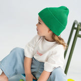 Cotton Beanie - Pink, Red & Green