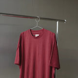 Athletic Linen Blend Tee - Burgundy