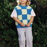 Nonno Vest - Lime/Blue