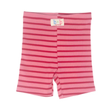 Ribbed Biker Short-Strawberry