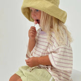 Stripey Staple Tee - Lilac