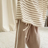 Stripey Staple Tee - Chocolate