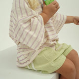 Stripey Staple Tee - Lilac