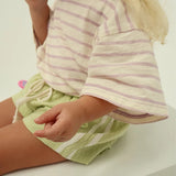 Stripey Staple Tee - Lilac