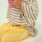 Stripey Staple Tee - Chocolate