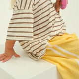 Stripey Staple Tee - Chocolate