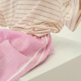 Stripey Staple Tee - Lilac