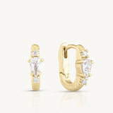 Textured Topaz Gold Huggies