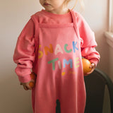 Snack Time Overalls Meringue Pink