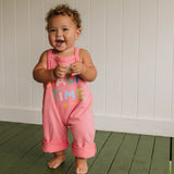 Snack Time Overalls Meringue Pink