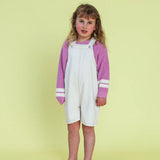 Organic Everyday Twill Short Overalls - Milk