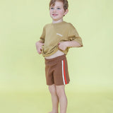 Organic Milano Knit Shorts - Brownie