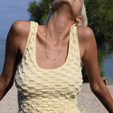 Mila Reversible Textured Tank - Butter