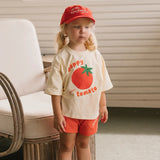 Happy Tomato Mid Sleeve Tee Vanilla Parfait