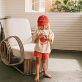 Happy Tomato Mid Sleeve Tee Vanilla Parfait