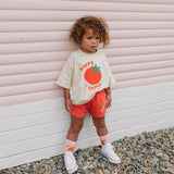 Happy Tomato Mid Sleeve Tee Vanilla Parfait