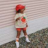 Happy Tomato Mid Sleeve Tee Vanilla Parfait