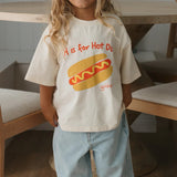 Hot Dog Mid Sleeve Tee Buttercream