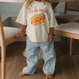 Hot Dog Mid Sleeve Tee Buttercream