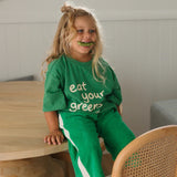 Eat Your Greens Mid Sleeve Tee Leafy Green
