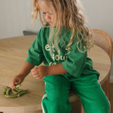 Eat Your Greens Mid Sleeve Tee Leafy Green