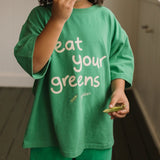 Eat Your Greens Mid Sleeve Tee Leafy Green