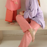 Gingham Barrel Pants - Chilli