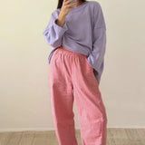 Gingham Barrel Pants - Chilli