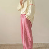 Gingham Barrel Pants - Chilli