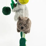 Mobile-Handmade Felted Australian Animals