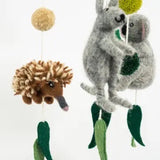 Mobile-Handmade Felted Australian Animals