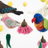 Mobile-Handmade Felted Australian Birds
