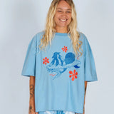 Cloud Surfing by Easty Beasty in Baby Blue - Artist Collaboration Tee