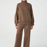 Milan Zip Sweater - Cacao