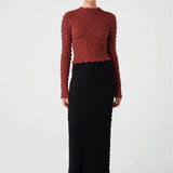 Suvi High Neck Top - Half Red