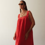 Juno Slip Dress - Red