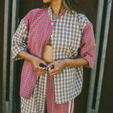 Flannel Flare Pant - Strawberry Milk