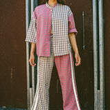 Flannel Flare Pant - Strawberry Milk